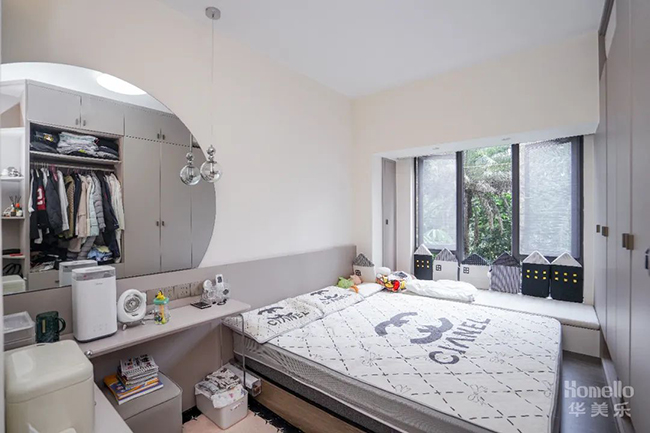 118㎡奶油風，自然優(yōu)雅的小清新橫廳設計，讓家呈現(xiàn)有趣的靈魂